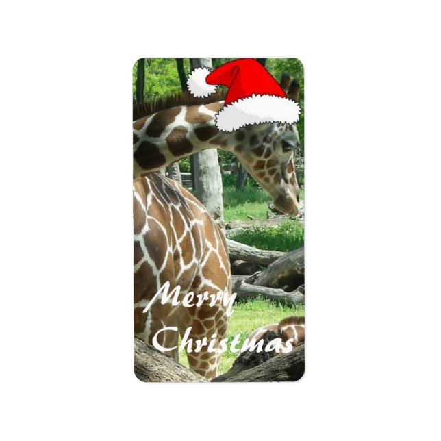 Christmas Giraffe Label (Front)