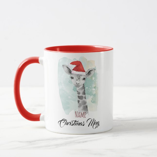 Christmas Giraffe Mug (Left)