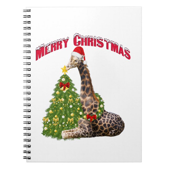 Christmas Giraffe Notebook (Front)