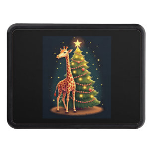 Christmas Giraffe Official Tree Topper Funny Tall Hitch Cover