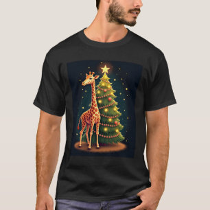 Christmas Giraffe Official Tree Topper Funny Tall T-Shirt