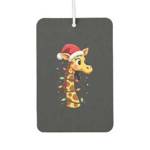 Christmas Giraffe Santa Hat Lights Giraffe Men Wom Air Freshener