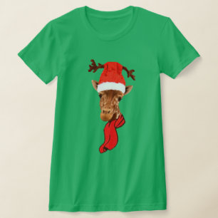 Christmas Giraffe T-shirt - Funny Holiday Tee