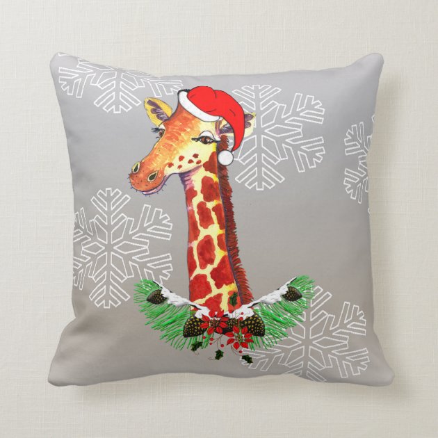 giraffe throw pillow