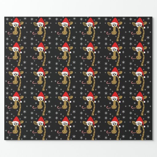 Giraffe Christmas Wrapping Paper 