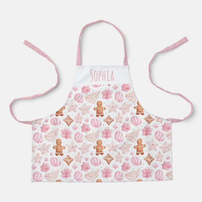 Christmas Girl Apron Baking & Cooking Gingerbread (Front)