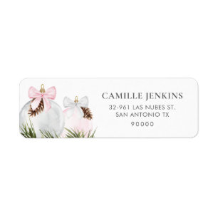 Christmas Girl Baby Shower Invitation Label