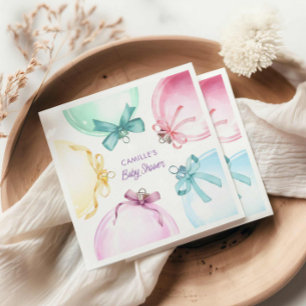 Christmas Girl Baby Shower Napkins