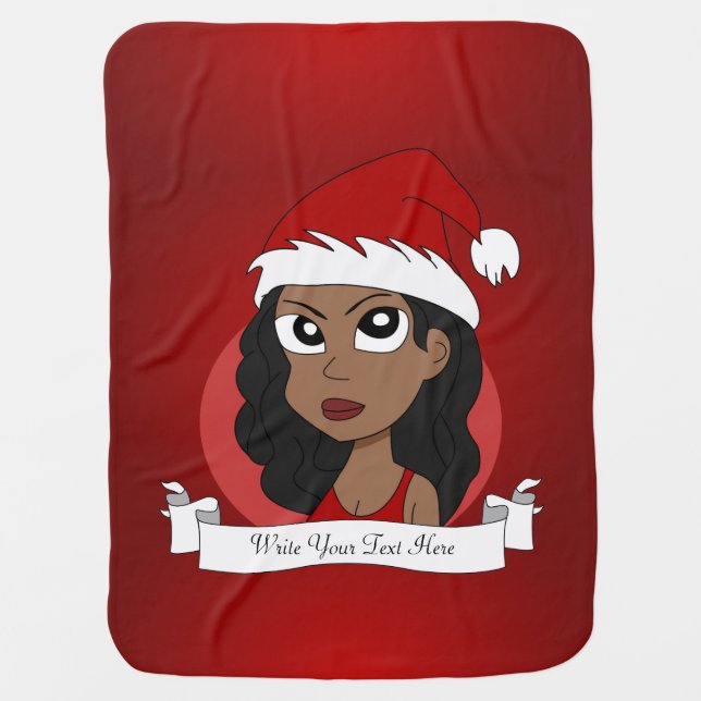 Christmas girl cartoon baby blanket (Front)