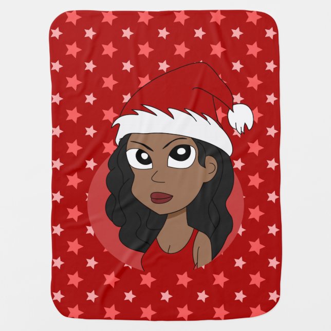 Christmas girl cartoon baby blanket (Front)