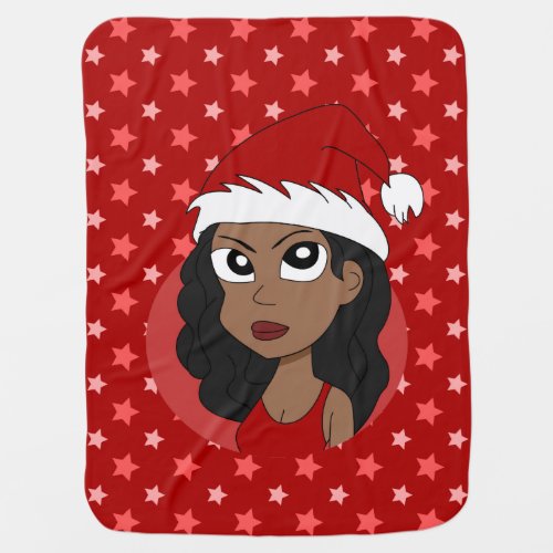 Christmas girl cartoon baby blanket