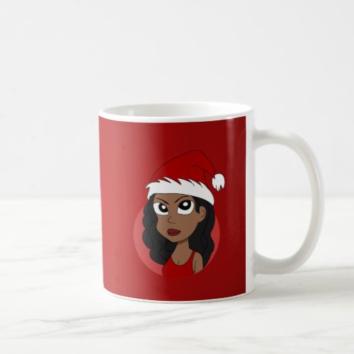 Christmas girl cartoon coffee mug