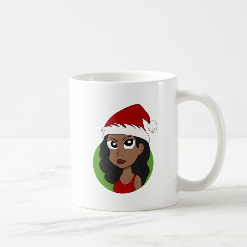 Christmas girl cartoon coffee mug