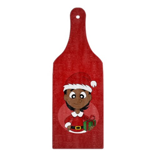 Christmas girl cartoon cutting board