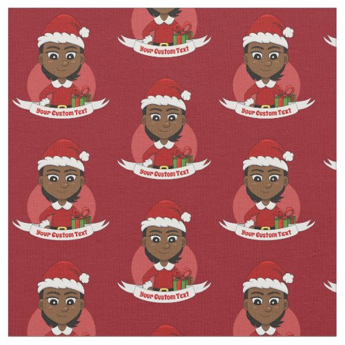 Christmas girl cartoon fabric