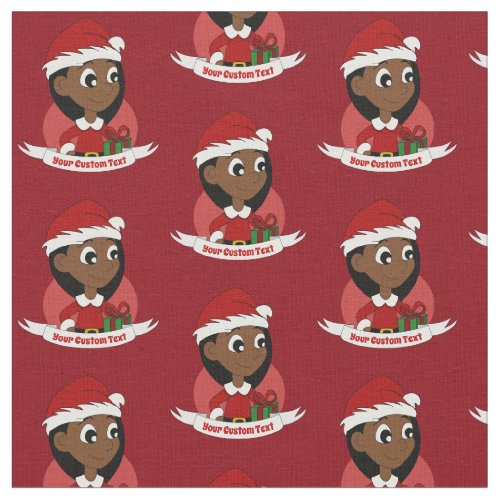 Christmas girl cartoon fabric