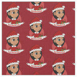 Christmas girl cartoon fabric