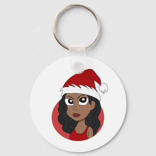 Christmas girl cartoon keychain