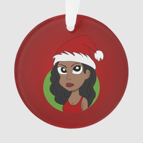 Christmas girl cartoon ornament