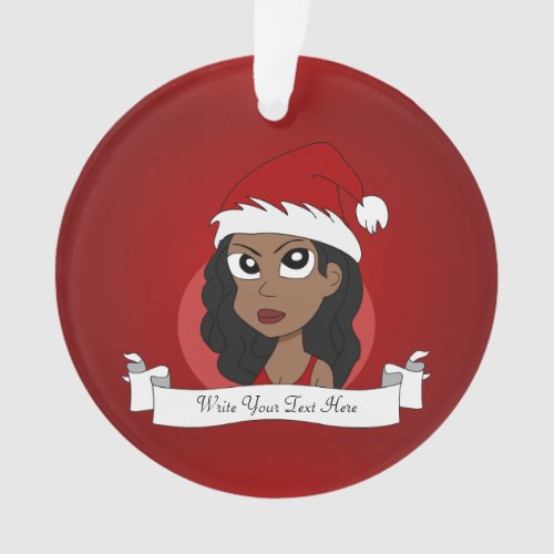 Christmas girl cartoon ornament