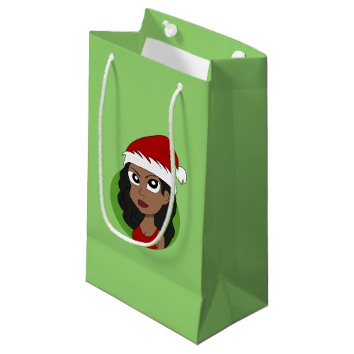 Christmas girl cartoon small gift bag