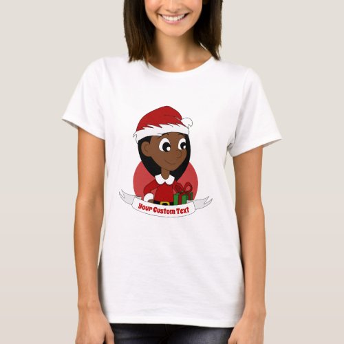 Christmas girl cartoon T_Shirt