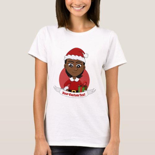 Christmas girl cartoon T_Shirt