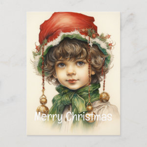 Christmas Girl Custom 6 of 25 Holiday Postcard
