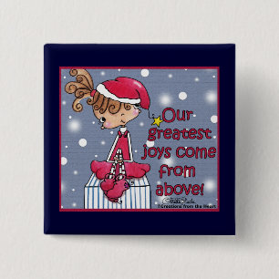 Christmas Girl-Joy From Above Button