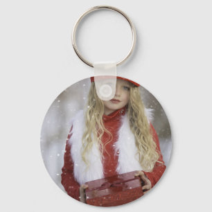 Christmas Girl Keychain