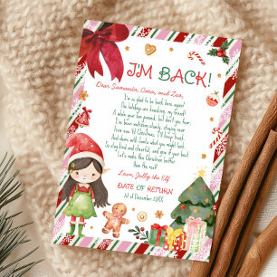 Christmas Girl Letter from Elf Letter Card