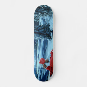 Christmas Girl on Sled Skateboard