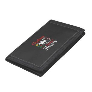 Christmas Girl Who Loves Horses Tri-fold Wallet