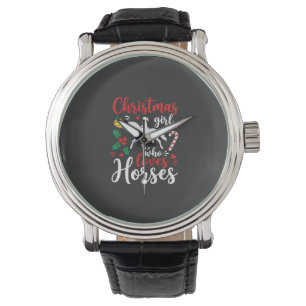 Christmas Girl Who Loves Horses Watch