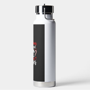 Christmas Girl Who Loves Horses Water Bottle