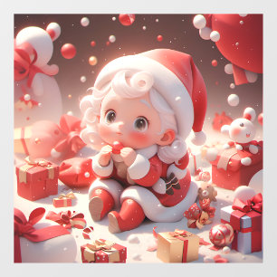 Christmas Girl Window Cling