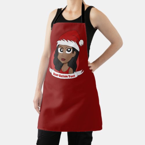 Christmas girl  young woman cartoon apron