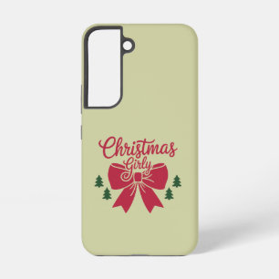 Christmas Girly Tree Bow Aesthetic Gift For Her Samsung Galaxy S22 Case