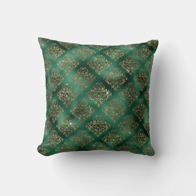 Christmas Glam Throw Pillow (Front)