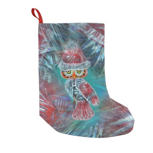 Christmas Glamour Fashion Santa Owl Stocking