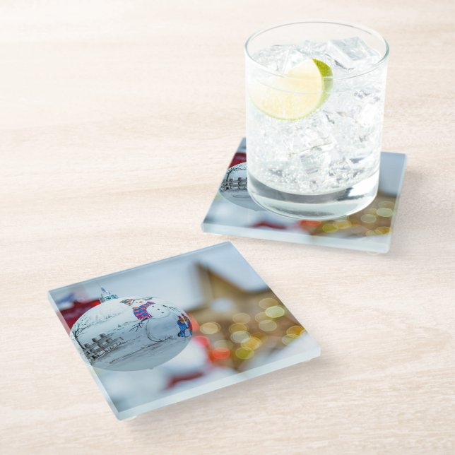 Christmas Glass Coaster (Angled)