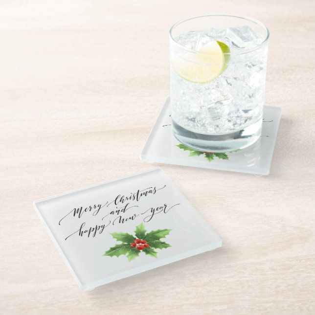 Christmas Glass Coasters (Angled)