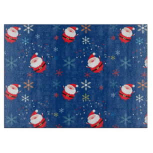 Christmas Glass Cutting Board/Santa Board