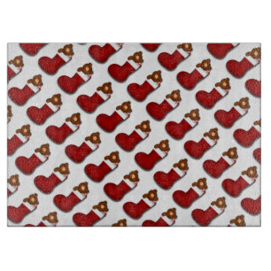 Christmas Glass Cutting Board/Stockings Board