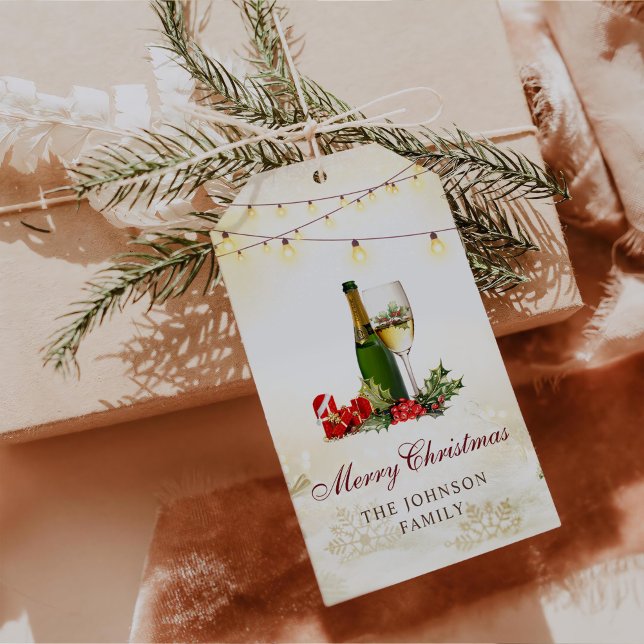 Christmas Glitter Cocktail Party Gift Tags (Creator Uploaded)