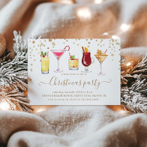 Christmas Glitter Cocktail Party Invitation