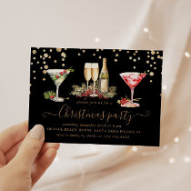 Christmas Glitter Cocktail Party Invitation