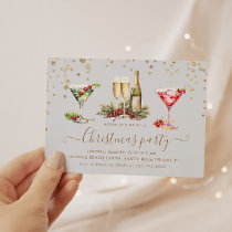 Christmas Glitter Cocktail Party Invitation