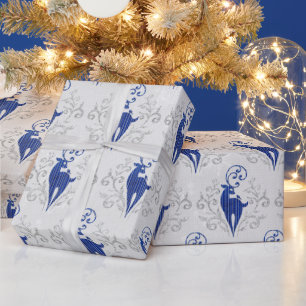 Christmas Glitter Deer Design Wrapping Paper