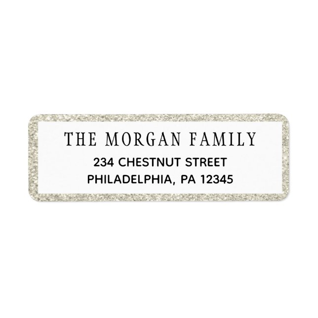 Christmas Glitter Return Address Labels (Front)